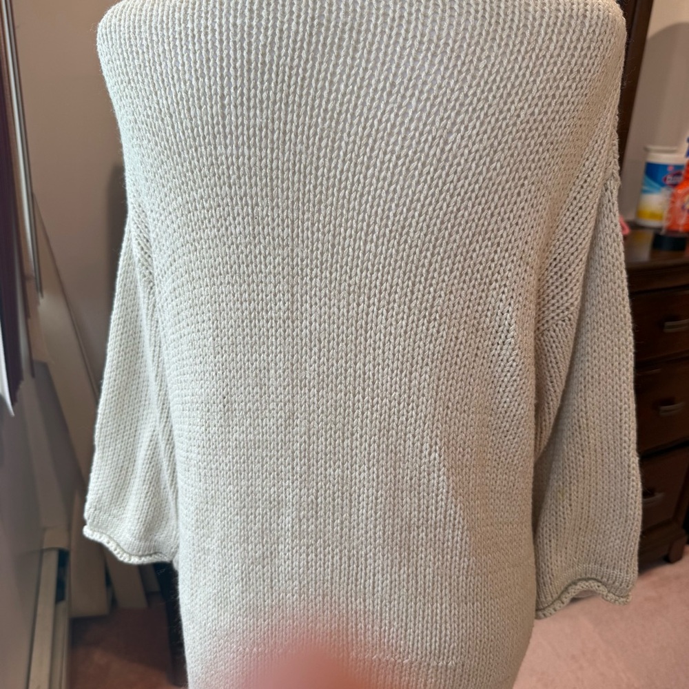3/$25 Magaschoni Tan Open-Front Cardigan with Relaxed Fit Size M - Picture 12 of 13